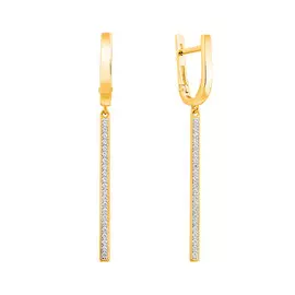 Серьги с английским замком из золота 21-1523-13-01