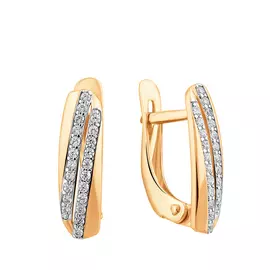 Серьги с английским замком из золота 21-1538-11-01