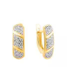 Серьги с английским замком из золота 21-1539-13-01