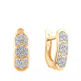 Серьги с английским замком из золота 21-1541-11-01