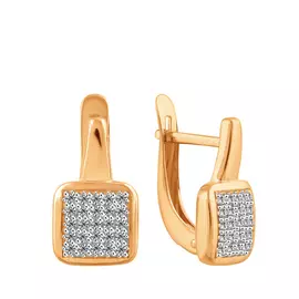 Серьги с английским замком из золота 21-1554-11-01