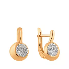 Серьги с английским замком из золота 21-1558-11-01