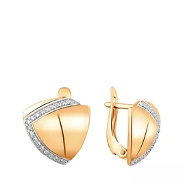 Серьги с английским замком из золота 21-1562-11-01