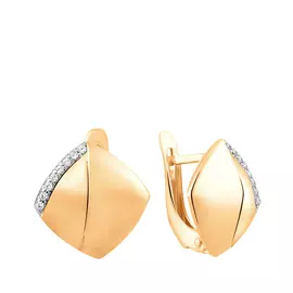 Серьги с английским замком из золота 21-1563-11-01