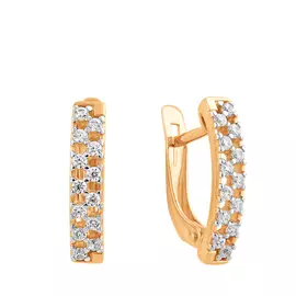 Серьги с английским замком из золота 21-1584-11-01