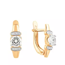 Серьги с английским замком из золота 21-1597-11-01