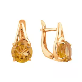 Серьги с английским замком из золота 21-1653-11-12