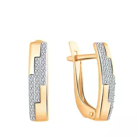 Серьги с английским замком из золота 21-1715-11-01