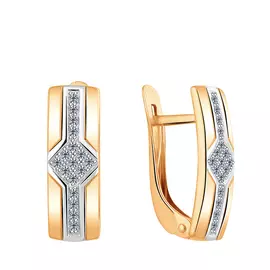 Серьги с английским замком из золота 21-1717-11-01