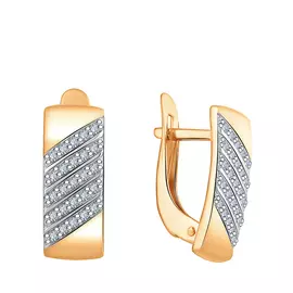 Серьги с английским замком из золота 21-1722-11-01