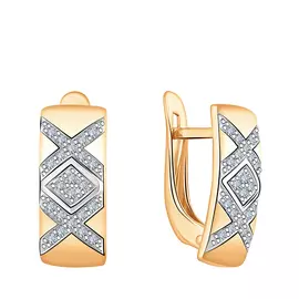 Серьги с английским замком из золота 21-1723-11-01