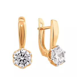 Серьги с английским замком из золота 21-1884-11-01