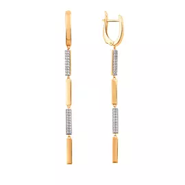 Серьги с английским замком из золота 21-1887-11-01