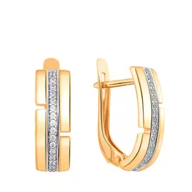 Серьги с английским замком из золота 21-1915-11-01