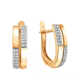 Серьги с английским замком из золота 21-1917-11-01