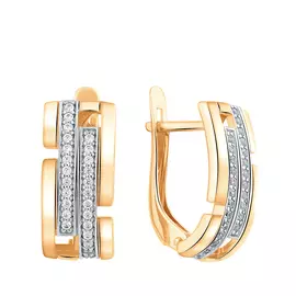 Серьги с английским замком из золота 21-1931-11-01