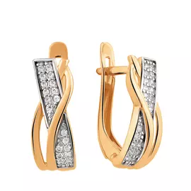 Серьги с английским замком из золота 21-1986-11-01