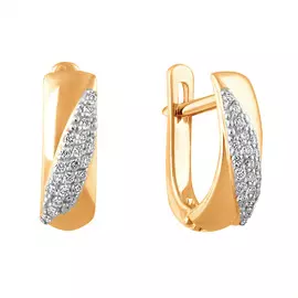 Серьги с английским замком из золота 21-9022-11-02