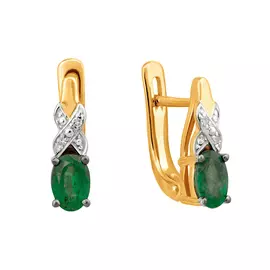 Серьги с английским замком из золота 21-9093-13-04