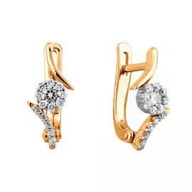 Серьги с английским замком из золота 21-9118-10-02