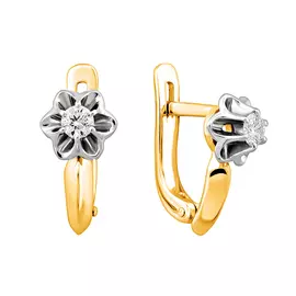 Серьги с английским замком из золота 21-9120-19-02