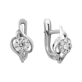 Серьги с английским замком из золота 21-9124-12-02