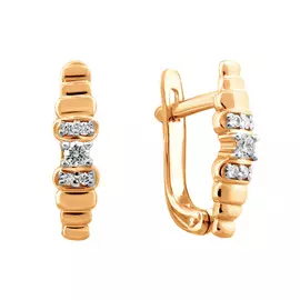 Серьги с английским замком из золота 21-9139-11-02