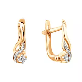 Серьги с английским замком из золота 21-9142-11-02