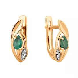 Серьги с английским замком из золота 21-9162-11-04