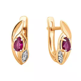 Серьги с английским замком из золота 21-9162-11-05