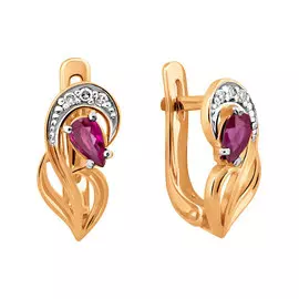 Серьги с английским замком из золота 21-9163-11-05