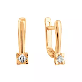 Серьги с английским замком из золота 21-9187-11-02