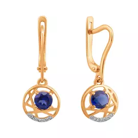 Серьги с английским замком из золота 21-9264-11-33