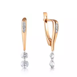 Серьги с английским замком из золота 2202544