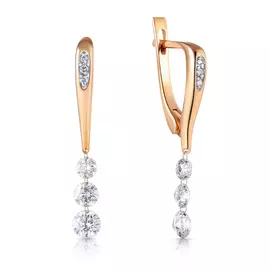 Серьги с английским замком из золота 2202546