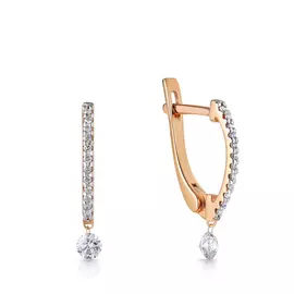 Серьги с английским замком из золота 2202548