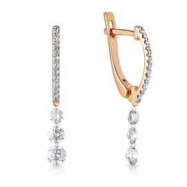 Серьги с английским замком из золота 2202552