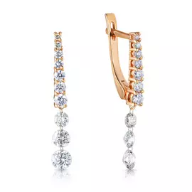 Серьги с английским замком из золота 2202557