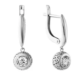 Серьги с английским замком из золота 2202870