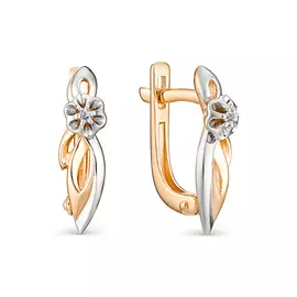 Серьги с английским замком из золота 22858-100