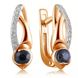 Серьги с английским замком из золота 22899-102