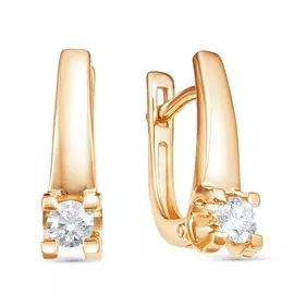 Серьги с английским замком из золота 22927-100