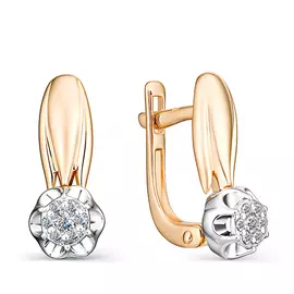 Серьги с английским замком из золота 22972-100