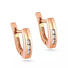 Серьги с английским замком из золота 22-0012-1000