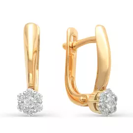 Серьги с английским замком из золота 23090-100