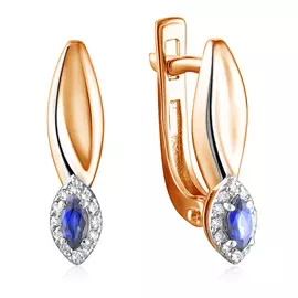 Серьги с английским замком из золота 23100-102