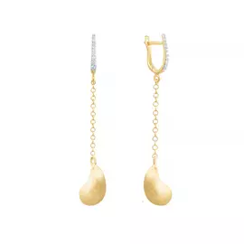 Серьги с английским замком из золота 23331807_YGDW_SR_YG