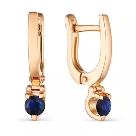 Серьги с английским замком из золота 23489-102