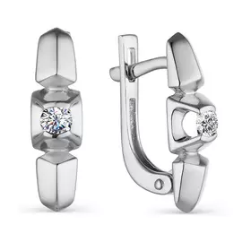 Серьги с английским замком из золота 23516-200