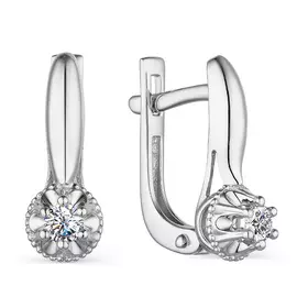 Серьги с английским замком из золота 23532-200